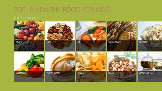 Top 10 Healthy Food For Kids for Windows 8