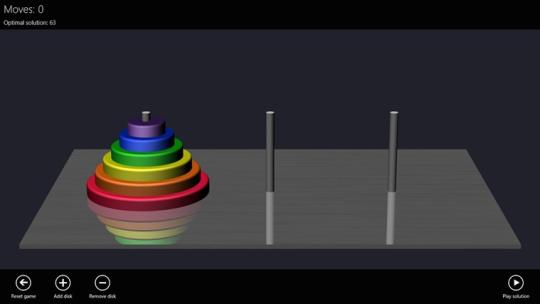 Towers of Hanoi 3D for Windows 8
