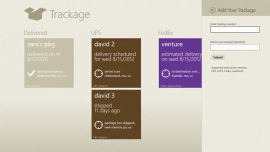 Trackage for Windows 8