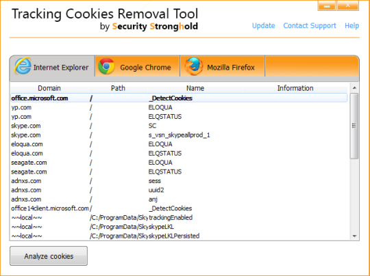 Tracking Cookies Removal Tool