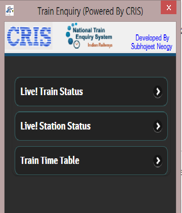 Train Enquiry And Live Status
