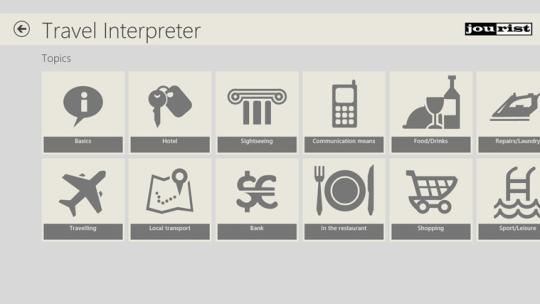 Travel Interpreter for Windows 8