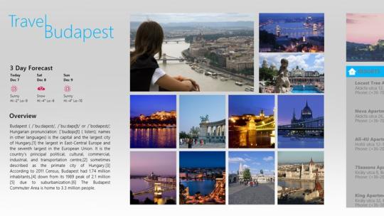 TravelBudapest for Windows 8