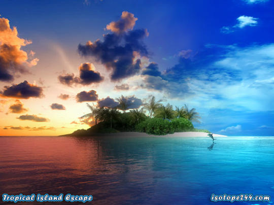 Tropical Island Escape 3D Screensaver