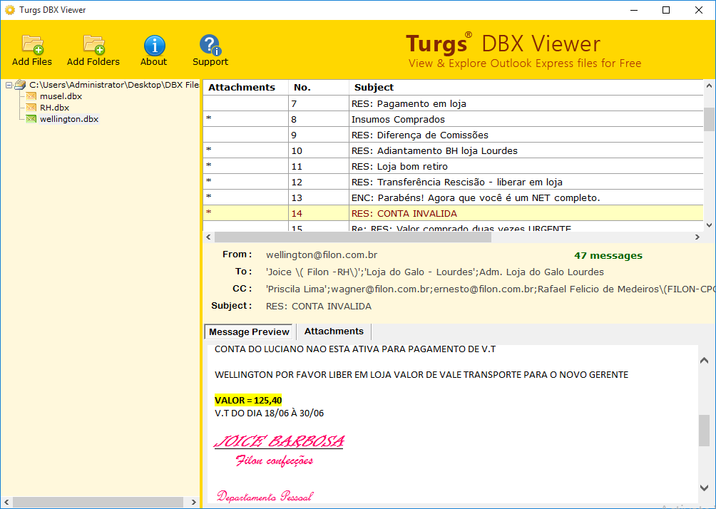 Turgs DBX Viewer