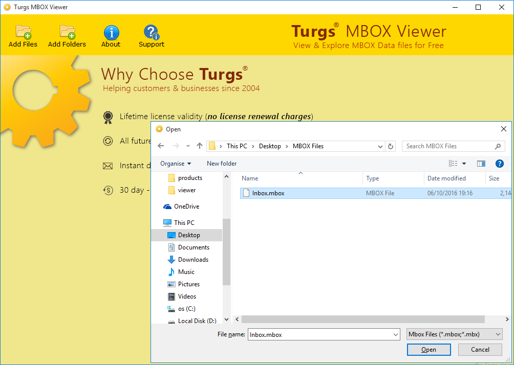 Turgs MBOX Viewer