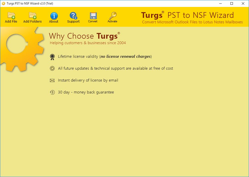 Turgs PST to NSF Wizard