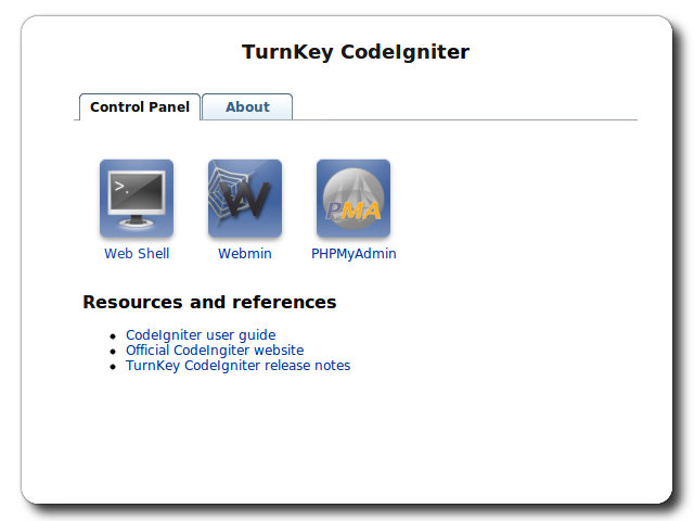 TurnKey CodeIgniter Live CD