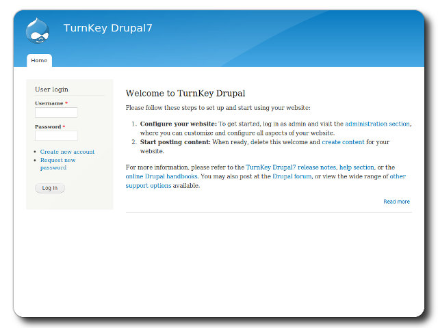 TurnKey Drupal 7 Live CD