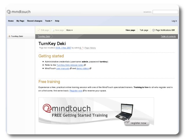 TurnKey MindTouch Core Live CD