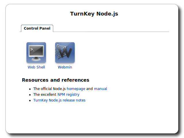 TurnKey Node.js Live CD