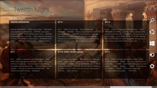 Twelfth Night by William Shakespeare for Windows 8