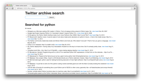 Twitter Archive Search