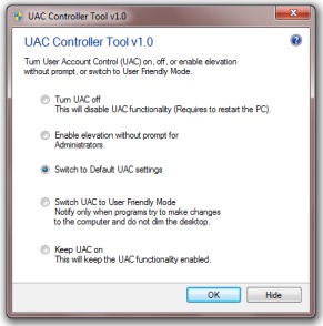 UAC Controller Tool