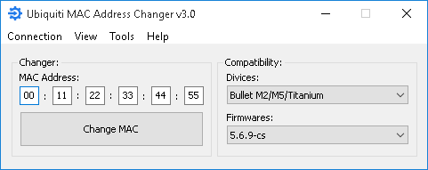 Ubiquiti MAC Address Changer