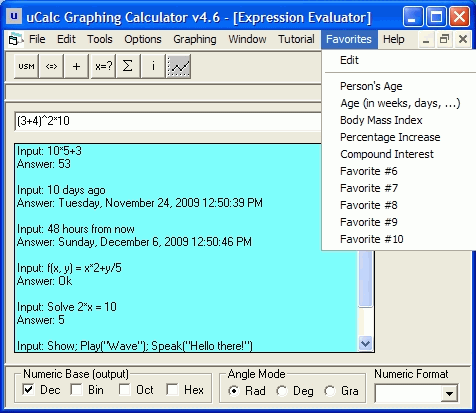uCalc Graphing Calculator