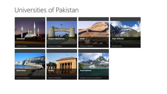 Universities Of Pakistan for Windows 8