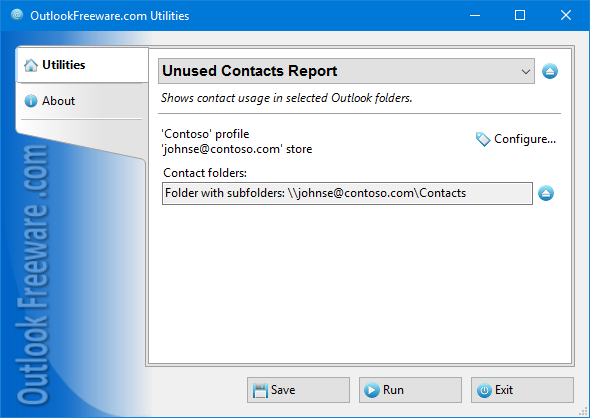 Unused Contacts Report