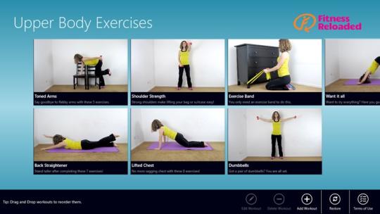 Upper Body Exercises for Windows 8