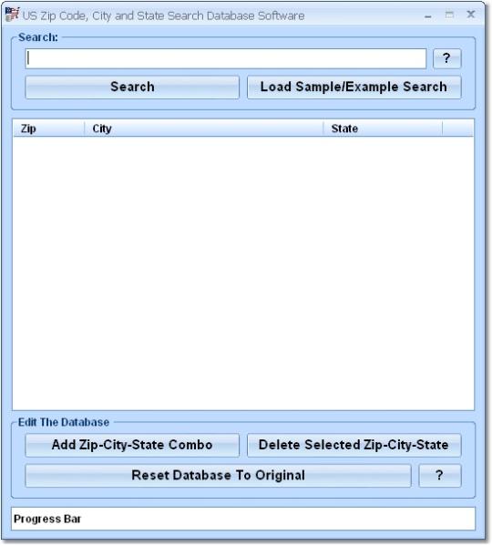 US Zip Code, City and State Search Database Software