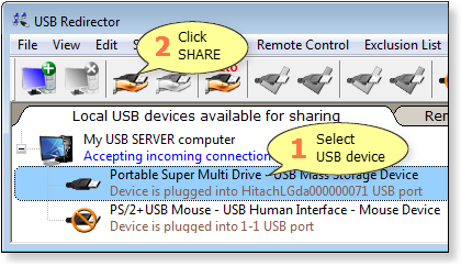 USB Redirector Server