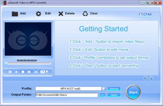 uSeesoft Video To MP4 Converter