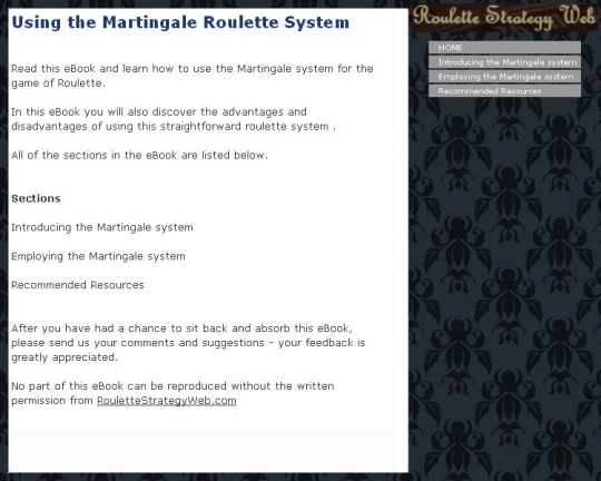 Using the Martingale Roulette System