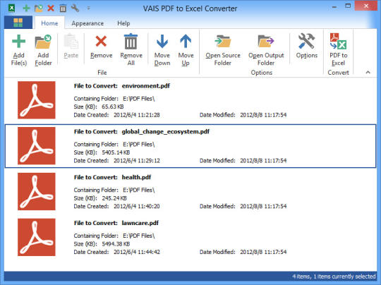 VAIS PDF to Excel Converter