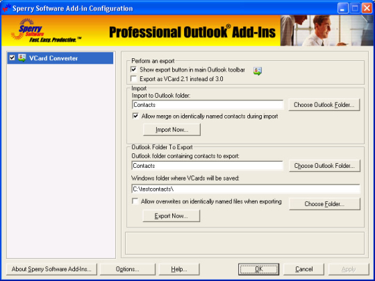 VCard Converter for Microsoft Outlook