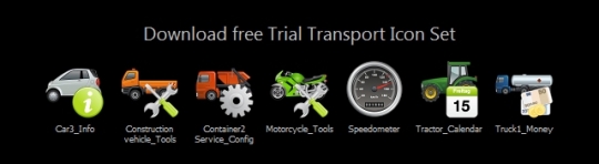Vector Transport Icon Set