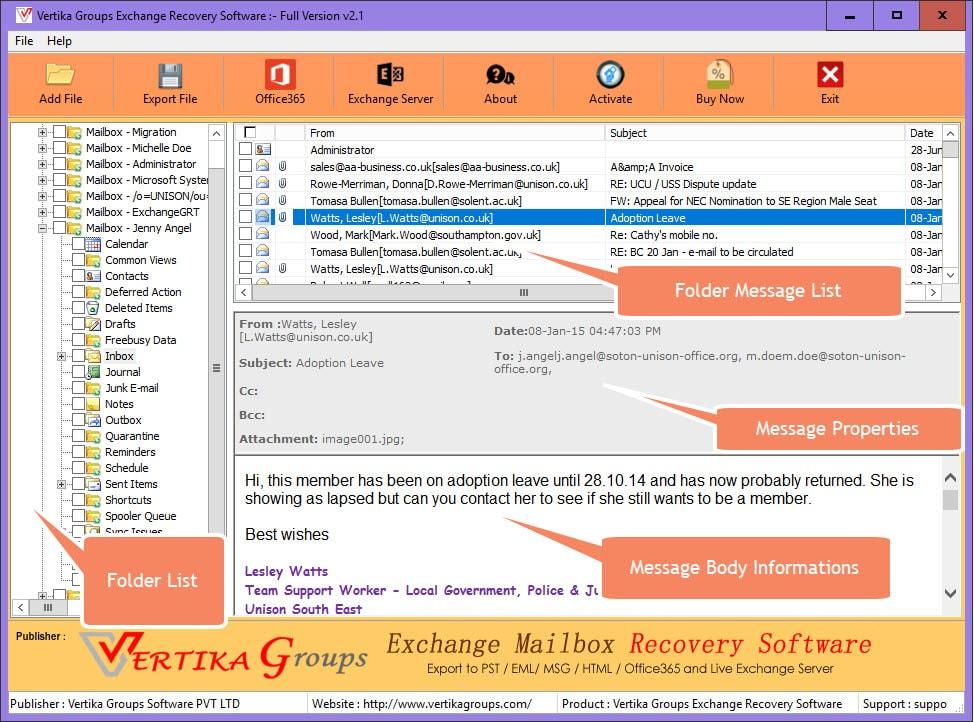 Vertika Groups Exchange Recovery Software
