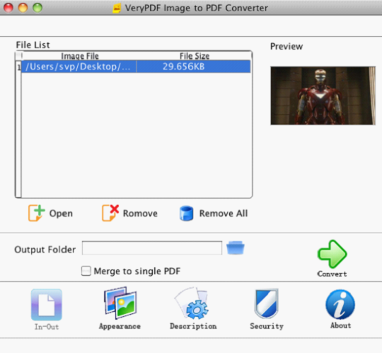 VeryPDF Image to PDF Converter (Mac)