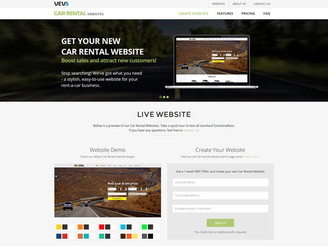 VEVS: Car Rental Website