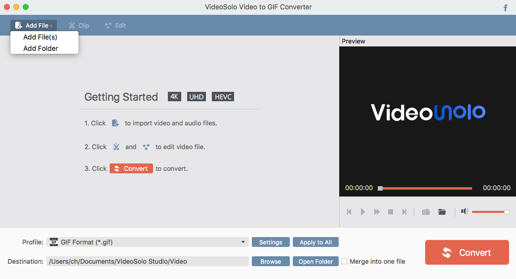 VideoSolo Free Video to GIF Converter