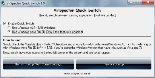 VirSpector Quick Switch