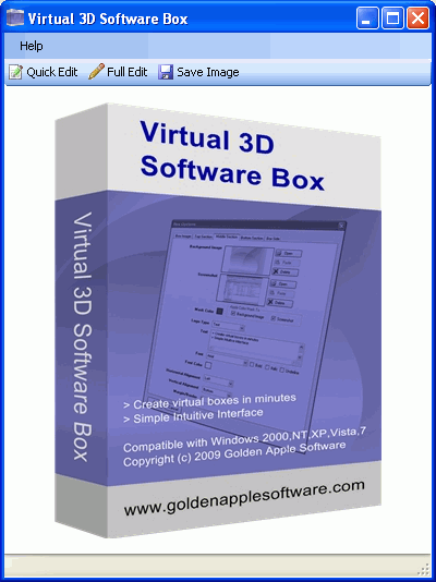 Virtual 3D Software Box