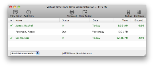 Virtual TimeClock Basic