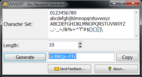 Vov Password Generator
