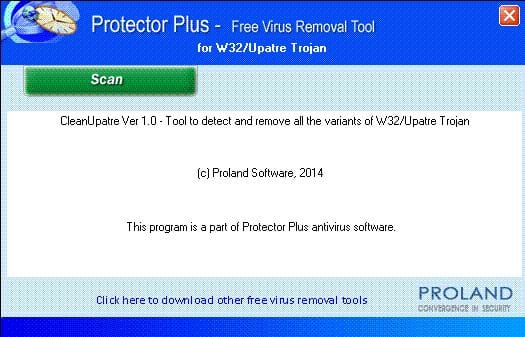 W32/Upatre Free Virus Removal Tool