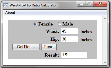 Waist-To-Hip Ratio Calculator
