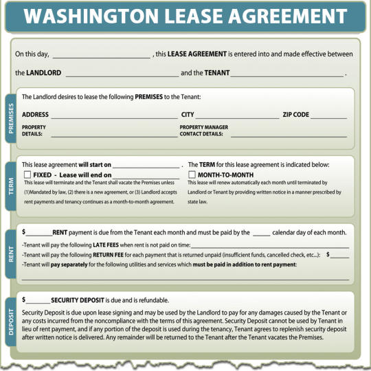 Washington Lease Agreement