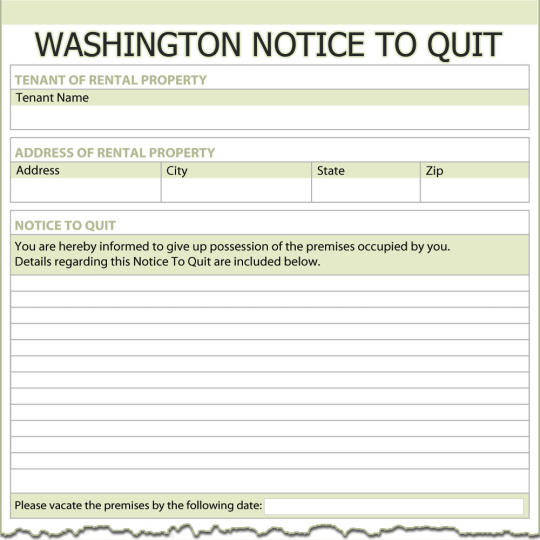 Washington Notice To Quit