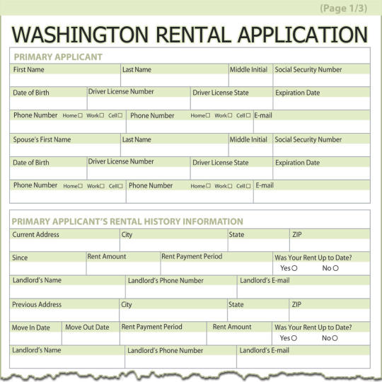 Washington Rental Application
