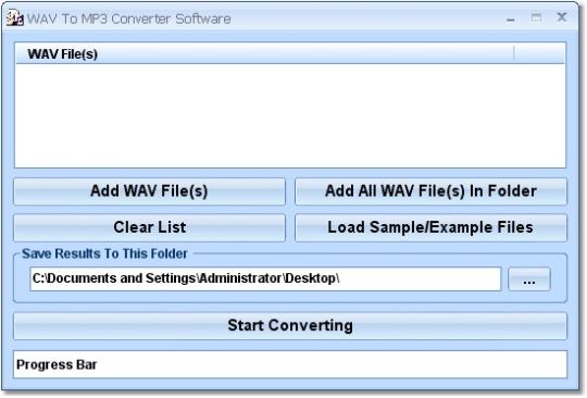 WAV To MP3 Converter Software