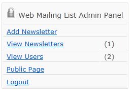 Web Mailing List