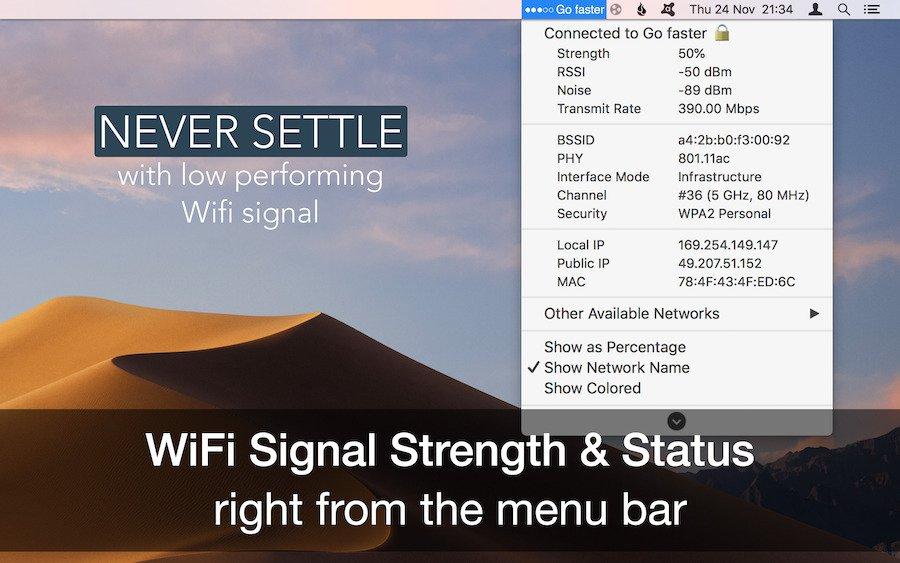 WiFi Signal Strength Status