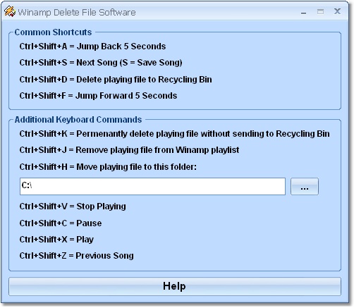 Winamp Delete File Software
