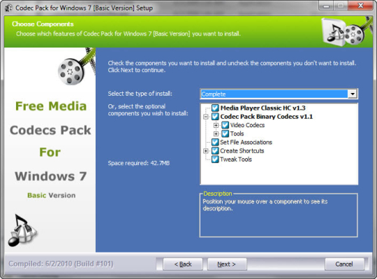 Windows 7 codecs pack basic