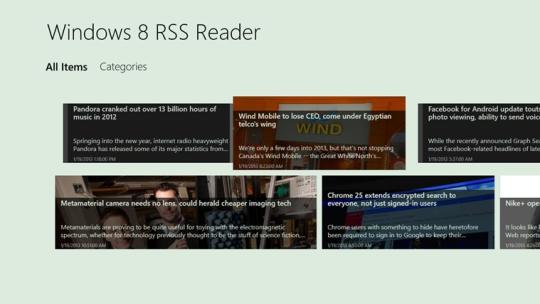 Windows 8 RSS Reader