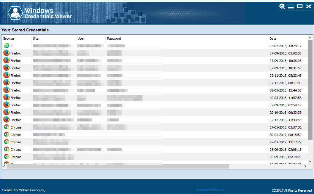 Windows Credentials Viewer